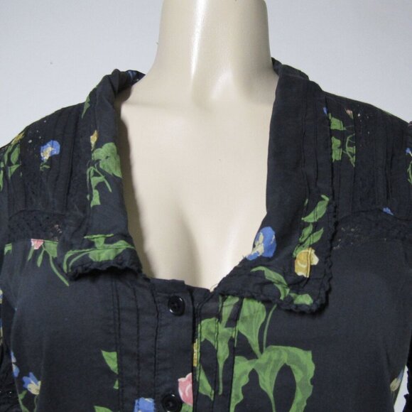 REFORMATION M Floral Night Bloom Hara Top Cottagecore Dark Romantic Witchy - Picture 2 of 11